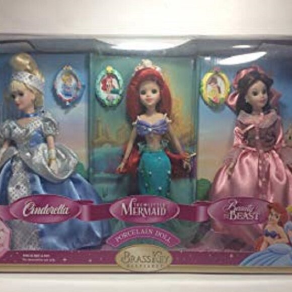 DISNEY BRASS KEY PRINCESS DOLL SET, NEW IN BOX, 2004 - Picture 1 of 4